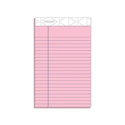 TOPS Prism + Colored Writing Pads, Narrow Rule, 50 Pastel Pink 5 x 8 Sheets, 12/Pack