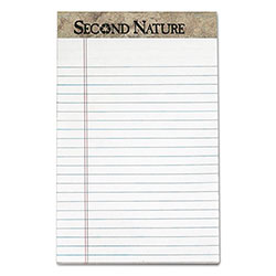 TOPS Second Nature Recycled Ruled Pads, Narrow Rule, 50 White 5 x 8 Sheets, Dozen