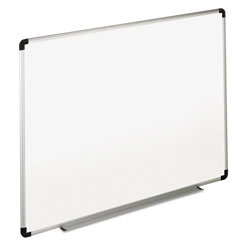 Universal Modern Melamine Dry Erase Board with Aluminum Frame, 72 x 48, White Surface