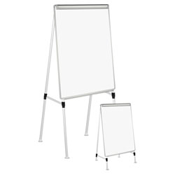 Universal Dry Erase Board with A-Frame Easel, 29 x 41, White Surface, Silver Frame