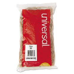 Universal Rubber Bands, Size 33, 0.04" Gauge, Beige, 1 lb Box, 640/Pack
