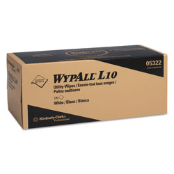 WypAll® L10 Towels POP-UP Box, 1Ply, 12x10 1/4, White, 125/Box, 18 Boxes/Carton
