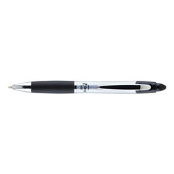 Zebra Pen Z-Grip MAX Retractable Ballpoint Pen, 1mm, Black Ink, Silver Barrel, Dozen