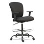 Alera Mota Series Big and Tall Stool, 32.67" Seat Height, Supports up to 450 lbs, Black Seat/Black Back, Black Base