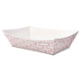 Boardwalk Paper Food Baskets, 2lb Capacity, Red/White, 1000/Carton