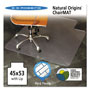 E.S. Robbins Natural Origins Chair Mat with Lip For Hard Floors, 45 x 53, Clear