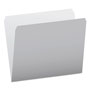 Pendaflex Colored File Folders, Straight Tab, Letter Size, Gray/Light Gray, 100/Box