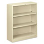 Hon Metal Bookcase, Three-Shelf, 34-1/2w x 12-5/8d x 41h, Putty
