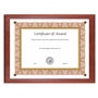 Nudell Plastics Award-A-Plaque Document Holder, Acrylic/Plastic, 10-1/2 x 13, Mahogany