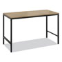 Safco Simple Work Desk, 45.5" x 23.5" x 29.5", Walnut