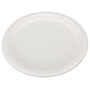 SCT ChampWare Heavyweight Bagasse Dinnerware, Plate, 10", White, 500/Carton