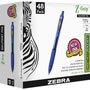 Zebra Pen Z-Grip Flight Retractable Ballpoint Pen 1 mm, Medium, Blue, 48/Pack