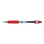 Zebra Pen Z-Grip MAX Retractable Ballpoint Pen, Medium 1mm, Red Ink, Silver Barrel, Dozen