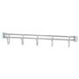 Alera Hook Bars For Wire Shelving, Five Hooks, 24" Deep, Silver, 2 Bars/Pack