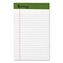 Ampad Earthwise by Ampad Recycled Writing Pad, Narrow Rule, Politex Green Headband, 50 White 5 x 8 Sheets, Dozen