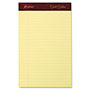 Ampad Gold Fibre Writing Pads, Narrow Rule, 50 Canary-Yellow 5 x 8 Sheets, 4/Pack