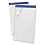 Ampad Perforated Writing Pads, Wide/Legal Rule, 50 White 8.5 x 14 Sheets, Dozen