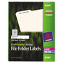 Avery EcoFriendly Permanent File Folder Labels, 0.66 x 3.44, White, 30/Sheet, 50 Sheets/Pack