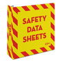 Avery Heavy-Duty Preprinted Safety Data Sheet Binder, 3 Rings, 3" Capacity, 11 x 8.5, Yellow/Red