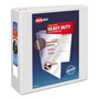 Avery Heavy-Duty View Binder with DuraHinge and Locking One Touch EZD Rings, 3 Rings, 4" Capacity, 11 x 8.5, White