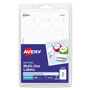 Avery Removable Multi-Use Labels, Inkjet/Laser Printers, 1" dia., White, 12/Sheet, 50 Sheets/Pack