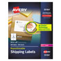 Avery Repositionable Shipping Labels w/SureFeed, Laser, 3 1/3 x 4, White, 600/Box