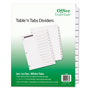 Avery Table 'n Tabs Dividers, 12-Tab, Jan. to Dec., 11 x 8.5, White, 1 Set