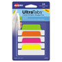 Avery Ultra Tabs Repositionable Margin Tabs, 1/5-Cut Tabs, Assorted Neon, 2.5" Wide, 24/Pack