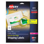 Avery Vibrant Laser Color-Print Labels w/ Sure Feed, 4 3/4 x 7 3/4, White, 50/Pack