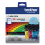 Brother LC4063PK INKvestment Ink, 1,500 Page-Yield, Cyan/Magenta/Yellow, 3 Pack