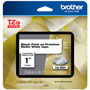 Brother TZe Premium Laminated Tape, 0.94" x 26.2 ft, Black on White