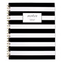 Cambridge Black & White Striped Hardcover Notebook, 1 Subject, Wide/Legal Rule, Black/White Stripes Cover, 11 x 8.88, 80 Sheets