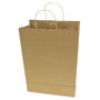 Consolidated Stamp Premium Shopping Bag, 10" x 13", Brown Kraft, 50/Box