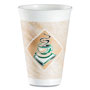 Dart Café G Foam Hot/Cold Cups, 16 oz, Brown/Green/White, 1,000/Carton
