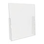 Deflecto Counter Top Barrier with Full Shield, 31.75" x 6" x 36", Acrylic, Clear, 2/Carton