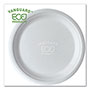 Eco-Products Vanguard Renewable and Compostable Sugarcane Plates, 10", White, 500/Carton