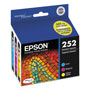 Epson T252520 (252) DURABrite Ultra Ink, Cyan/Magenta/Yellow, 3/Pack