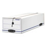 Fellowes LIBERTY Check and Form Boxes, 9.75" x 23.75" x 6.25", White/Blue, 12/Carton