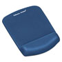 Fellowes PlushTouch Mouse Pad with Wrist Rest, Foam, Blue, 7 1/4 x 9-3/8