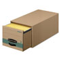 Fellowes STOR/DRAWER STEEL PLUS Extra Space-Savings Storage Drawers, Letter Files, 14" x 25.5" x 11.5", Kraft/Green, 6/Carton