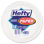 Hefty Super Strong Paper Dinnerware, 10 1/8" Plate, Bagasse, 16/Pack