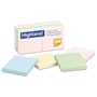 Highland Self-Stick Notes, 3" x 3", Assorted Pastel Colors, 100 Sheets/Pad, 12 Pads/Pack