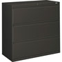 Hon 800-Series 3 Drawer Metal Lateral File Cabinet, 42" Wide, Dark Gray