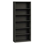 Hon Metal Bookcase, Six-Shelf, 34-1/2w x 12-5/8d x 81-1/8h, Charcoal