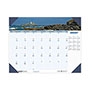 House Of Doolittle Earthscapes Recycled Monthly Desk Pad Calendar, Coastlines Photos, 18.5 x 13, Black Binding/Corners,12-Month (Jan-Dec): 2024