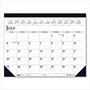 House Of Doolittle Recycled Academic Desk Pad Calendar, 22 x 17, White/Blue Sheets, Blue Binding/Corners, 14-Month (July to Aug): 2023 to 2024