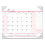 House Of Doolittle Recycled Monthly Desk Pad Calendar, Breast Cancer Awareness Artwork, 18.5 x 13, Black Binding/Corners,12-Month(Jan-Dec): 2024