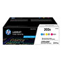 HP 202X, (CF500XM) 3-Pack High Yield Cyan/Magenta/Yellow Original LaserJet Toner Cartridges