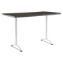 Iceberg ARC Sit-to-Stand Tables, Rectangular Top, 36w x 72d x 30-42h, Gray Walnut/Silver