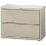 Lorell 2 Drawer Metal Lateral File Cabinet, 38"x21.5"x32-4/5", Beige